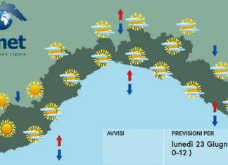 meteo Liguria lunedì 23 giugno 2025