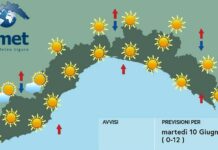 Meteo Liguria, tempo soleggiato e stabile e temperature in aumento meteo Liguria martedì 10 giugno 2025