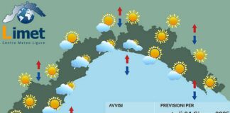 Meteo Liguria, nuvole in aumento, migliora in serata meteo Liguria martedì 24 giugno 2025