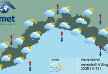 Meteo Liguria, nuvolosità in aumento e possibili piovaschi meteo Liguria mercoledì 4 giugno 2025
