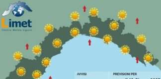 Meteo Liguria, ancora sole e temperature decisamente estive meteo Liguria venerdì 13 giugno 2025