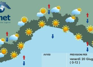 meteo Liguria venerdì 20 giugno 2025