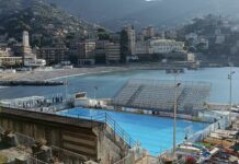 Recco, al via la demolizione della storica piscina di Punta Sant’Anna Recco piscina Punta Sant'Anna, regione liguria