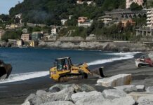 Genova, proseguono i ripascimenti e le riprofilature del litorale spiaggia Voltri ripascimenti lavori