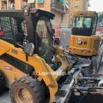 cantiere, ruspe, tubo rotto Marassi