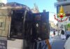 autobus in fiamme Bolzaneto