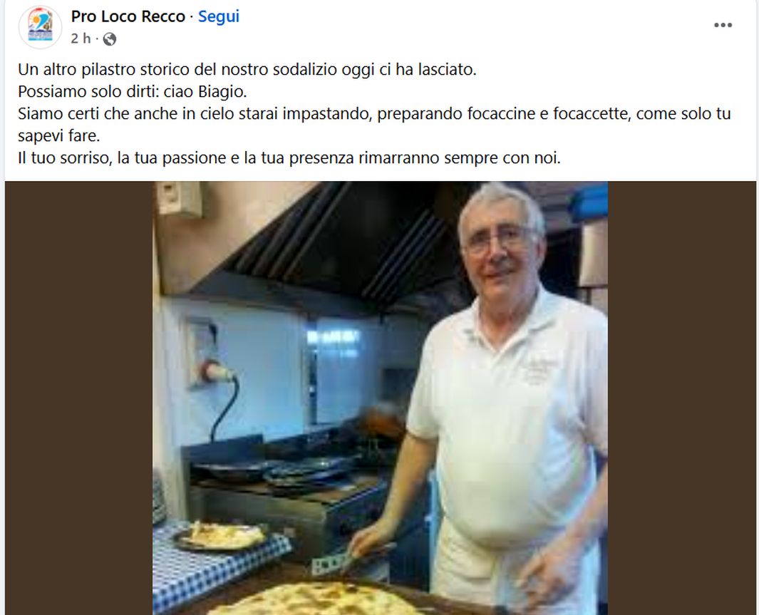 Biagio Palombo baracchetta recco
