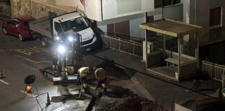 Genova, a Marassi scavi per le fibre ottiche anche di notte cantiere Bracelli Marassi
