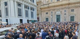 Genova in lutto per i funerali dell’agente della locale Alessio Gaglia Funerale Alessio Gaglia genova