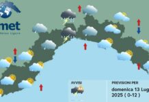 Meteo Liguria, temporali e precipitazioni anche intense meteo Liguria domenica 13 luglio 2025