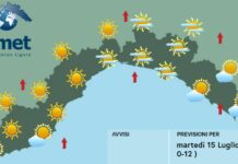 Meteo Liguria, tempo più stabile con temperature in aumento meteo Liguria martedì 15 luglio 2025