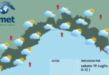 Meteo Liguria, nuvolosità in aumento nel week end e qualche piovasco meteo Liguria sabato 19 luglio 2025