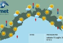 Meteo Liguria, ancora caldo opprimente ma in arrivo temporali meteo Liguria sabato 5 luglio 2025
