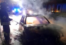 Pornassio, auto in fiamme sulla statale 28 incendio auto pornassio