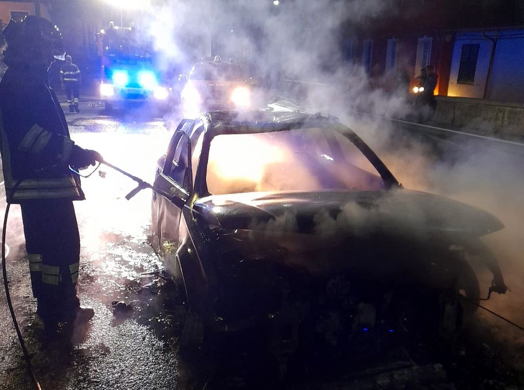 incendio auto pornassio