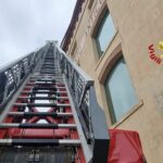 autoscala vigili del fuoco magazzini cotone