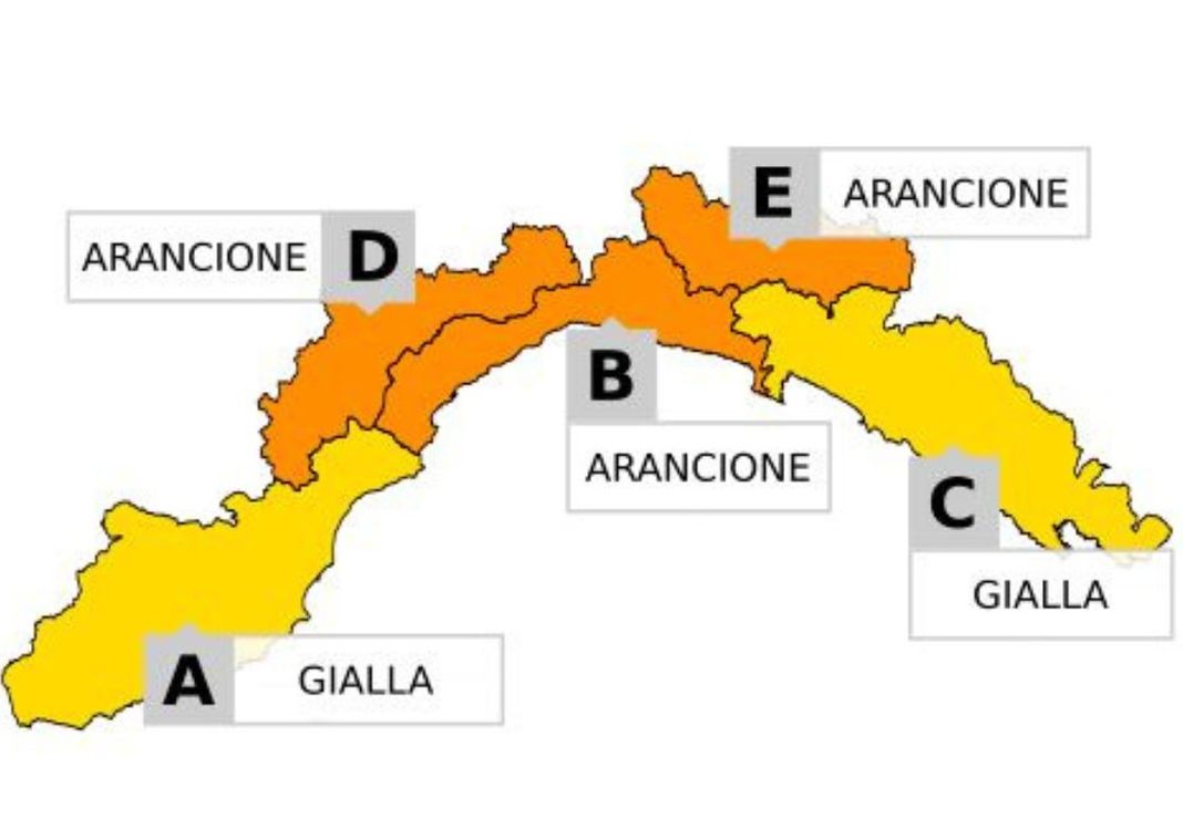 allerta arancione liguria