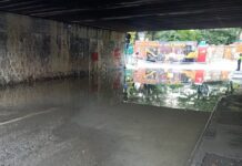 Maltempo a Genova, sottopasso di Brin ancora allagato sottopasso di Brin allagato 2 agosto 2025