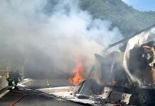 Incidente sulla A26, riaperto il tratto tra A10 e Masone verso Nord camion in fiamme A26 14 agosto 2025