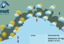 Meteo Ligura, tempo instabile oggi ma torna il bello ad inizio settimana meteo Liguria domenica 24 agosto 2025