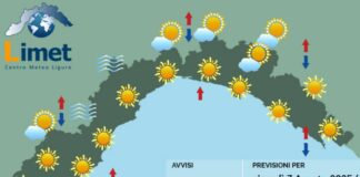 Meteo Liguria, tempo più stabile e soleggiato, torna il caldo meteo Liguria giovedì 7 agosto 2025