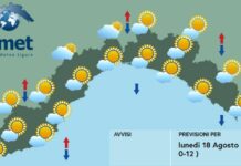 Meteo Liguria, instabilità in aumento, in arrivo un peggioramento meteo Liguria lunedì 18 agosto 2025