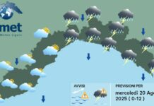 Meteo Liguria, in arrivo temporali e pioggia, scatta l’Allerta Arancione meteo Liguria mercoledì 20 agosto 2025