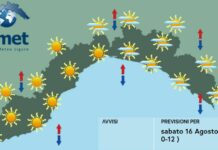 Meteo Liguria, ancora caldo opprimente ma previsti temporali pomeridiani meteo Liguria sabato 16 agosto 2025