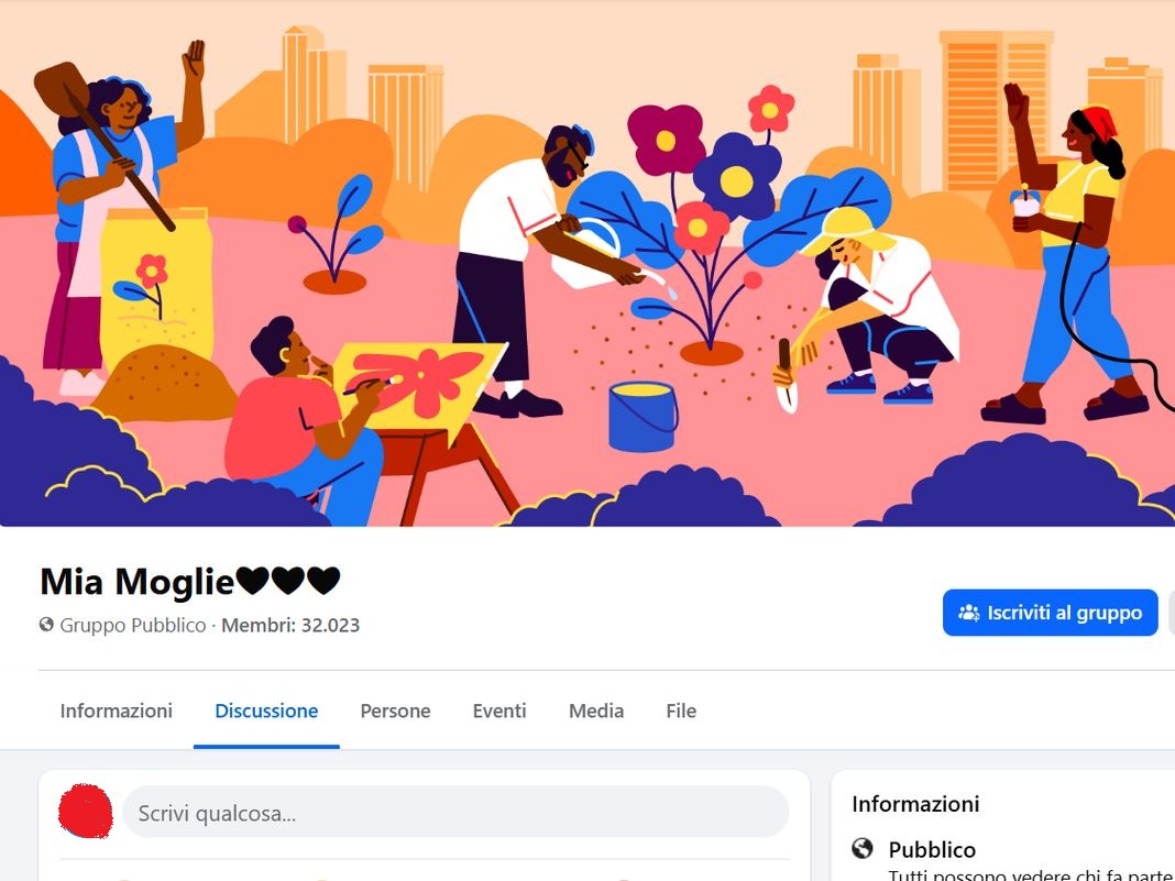 Mia moglie gruppo Facebook 