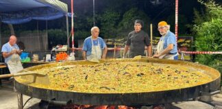 Sciarborasca, paella e fuochi d’artificio per Sant’Ermete padellone paella Sciarborasca