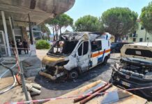 incendio ambulanza sestri Levante