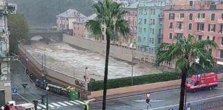 Maltempo a Genova, a Voltri chiusi ponti e passerelle su Branega e Leira a rischio Leira piena a Voltri 1 settembre 2025
