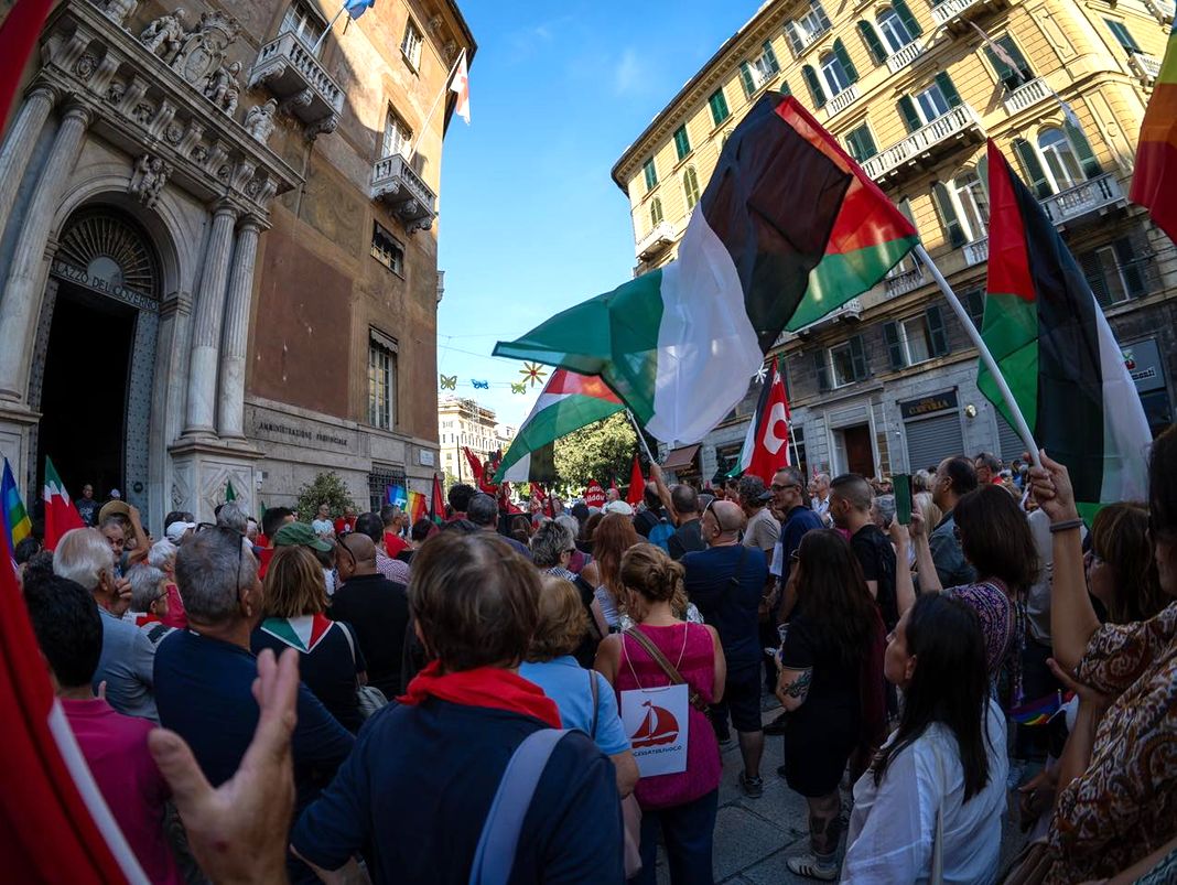 genova manifestazione Cgil palestina
