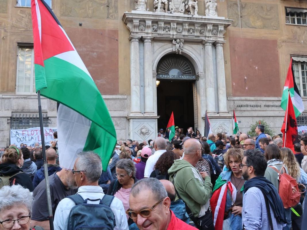 Genova protesta Global Sumud Flotilla