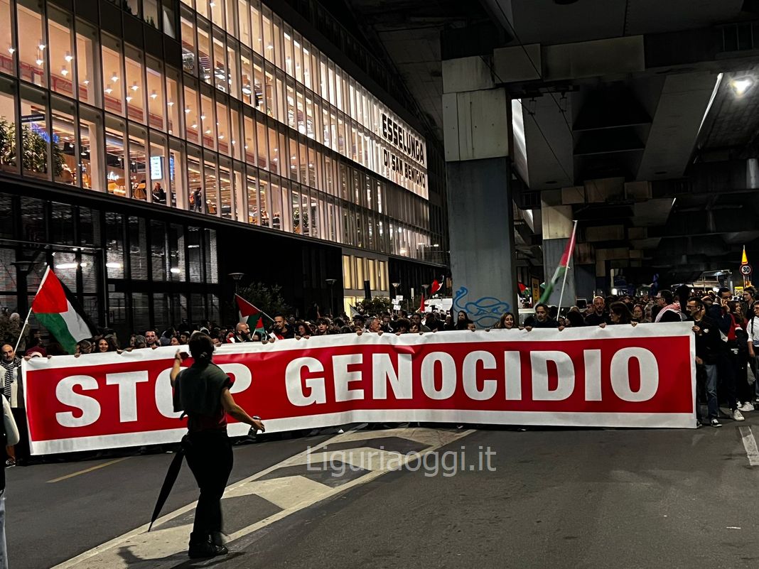 Manifestazione Genova Global Sumud Flotilla