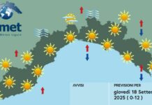 Meteo Liguria, ancora bel tempo e temperature sopra la media meteo Liguria giovedì 18 settembre 2025