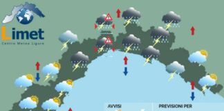 Meteo Liguria, temporali e piogge anche molto intense in Allerta Arancione meteo Liguria lunedì 22 settembre 2025