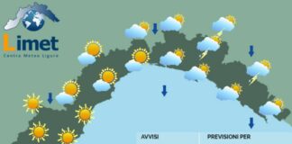 Meteo Liguria, ancora instabilità con possibili temporali meteo Liguria martedì 2 settembre 2025