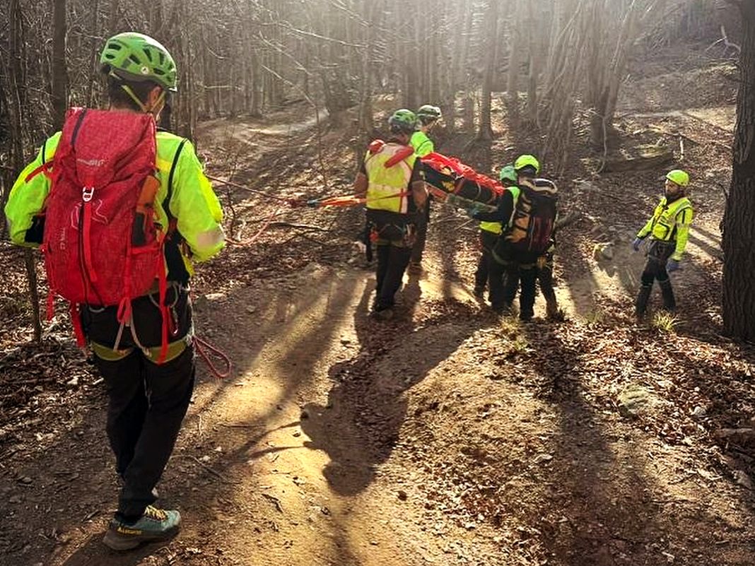 soccorso alpino cercafunghi ferito
