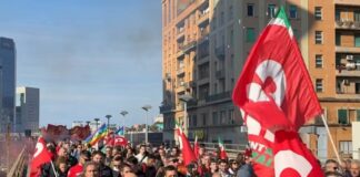 Sciopero generale a Genova, chiusi casello di Genova Ovest e Sopraelevata Corteo Cgil Sopraelevata sciopero generale 3 ottobre