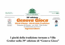 Domenica 26 ottobre torna a Villa Gruber ‘Genova Gioca-Giochi D’Antan-Giochi della Tradizione” Genova Gioca 39a edizione