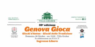 Domenica 26 ottobre torna a Villa Gruber ‘Genova Gioca-Giochi D’Antan-Giochi della Tradizione” Genova Gioca 39a edizione