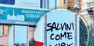Genova, scritte contro Salvini in corso Europa: le reazioni della politica Scritte contro Salvini corso Europa Genova
