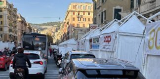 Genova, traffico nel caos in corso Sardegna per l’Expo traffico corso Sardegna expo Coop