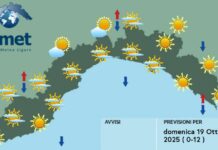 Meteo Liguria, nuvolosità in aumento in giornata, lunedì pioggia meteo Liguria domenica 19 ottobre 2025