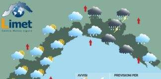 Meteo Liguria, maltempo con Allerta Gialla per temporali meteo Liguria giovedì 30 ottobre 2025