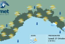 Meteo Liguria, nuvolosità in aumento e nuovo calo delle temperature meteo Liguria lunedì 27 ottobre 2025