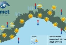 Meteo Liguria, ancora cieli in prevalenza sereni e temperature miti meteo Liguria mercoledì 15 ottobre 2025