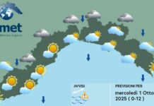 Meteo Liguria, diminuiscono le nuvole ma calano le temperature meteo Liguria mercoledì 1 ottobre 2025