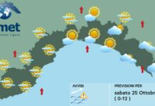 Meteo Liguria, ancora tempo variabile con vento forte e mareggiata meteo Liguria sabato 25 ottobre 2025